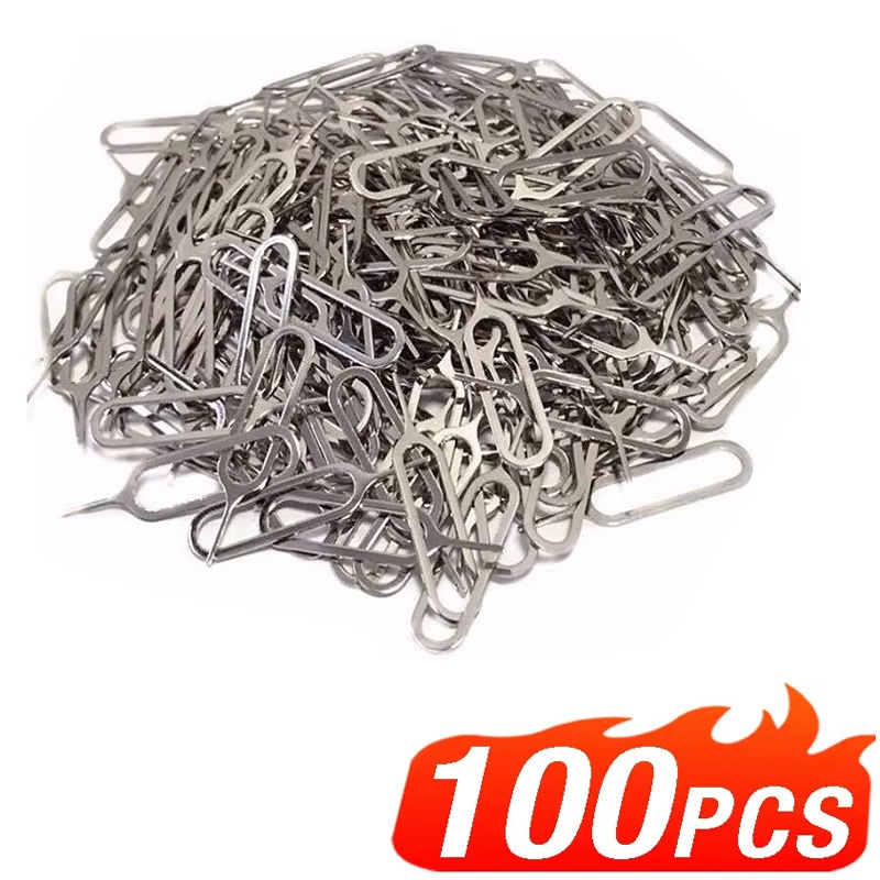 Sim Card Tool - 1-100PCS Anti-Lost Eject Sim Cards Tray