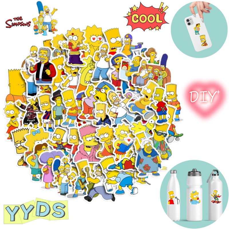 Phone Accessories Trending Products - 50pcs The Simpsons cute cartoon stickers