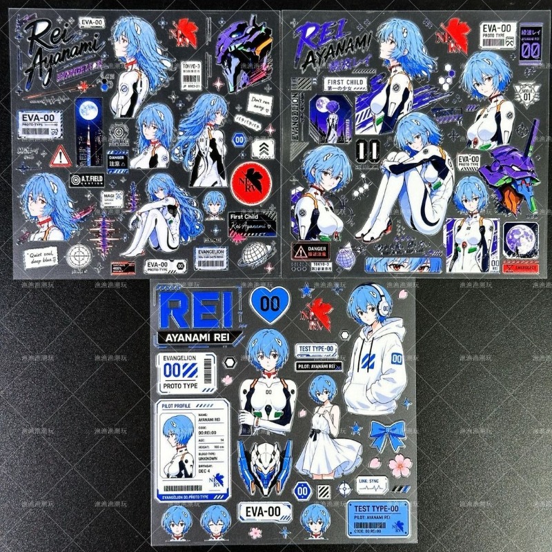 Ayanami Rei Relief Stickers EV - огляд і ціна Phone Accessories Trending Products
