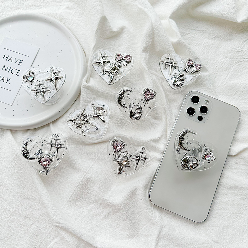 Clear Heart Phone Grip Holder  - огляд і ціна Phone Accessories For Girls