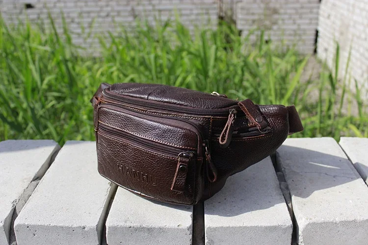 Genuine Cowhide Leather Waist  - огляд і ціна Phone Accessories Men