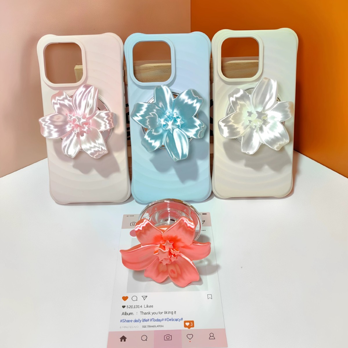 Glossy Pearl Lily Flower Magne - огляд і ціна Phone Accessories For Girls